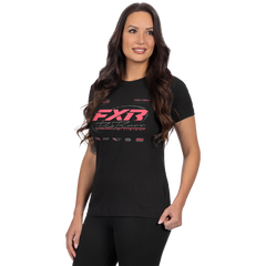 [Color:::Black / Sun-Kissed Coral] FXR Womens Race Division Premium T-Shirt