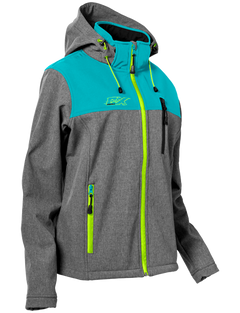 [Color:::Turqoise-Heather Gray] Castle X Women's Barrier G3 Tri-Lam Softshell Jacket