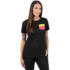 [Color:::Black / Sunrise] FXR Women's Work Pocket Premium T-Shirt