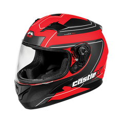 [Color:::Matte Red / Black] Castle X Youth CX360 Atlas Motorcycle Helmet