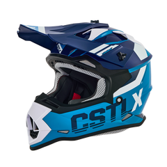 [Color:::Matte Blue] Castle X Youth Mode MX Torque Helmet
