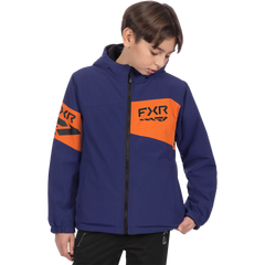 [Color:::Deep Cobalt / Jaffa Orange] FXR Youth Ascend Reversible Jacket