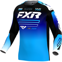 [Color:::Blue / Black / White] FXR Youth Clutch MX Jersey