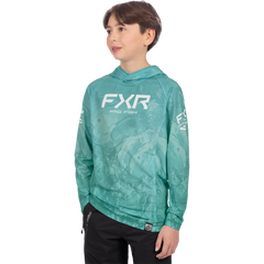 [Color:::Florida Key Undertow / Offshore] FXR Youth Derby Air UPF Pullover Hoodie