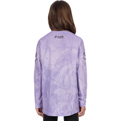 [Color:::Lavender Undertow] FXR Youth Derby Air UPF Long Sleeve Shirt