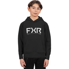 [Color:::Black / White] FXR Youth Pilot UPF Pullover Hoodie