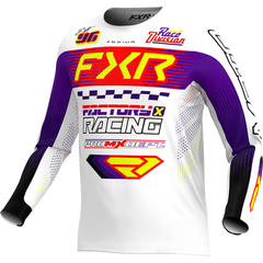 [Color:::White / Purple / Red] FXR Youth Podium MX Jersey