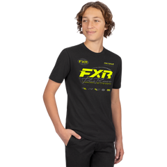 [Color:::Black / HiVis] FXR Youth Race Division Premium T-Shirt