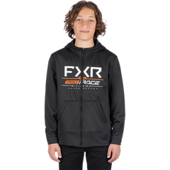 [Color:::Black / Orange] FXR Youth Race Division Tech Zip Hoodie