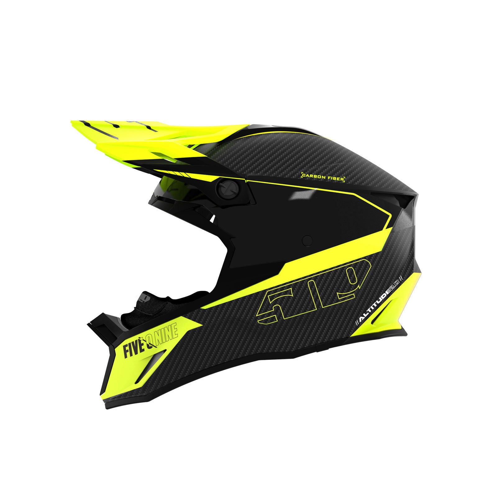 509 Acid Green Altitude 2.0 Carbon Fiber Helmet