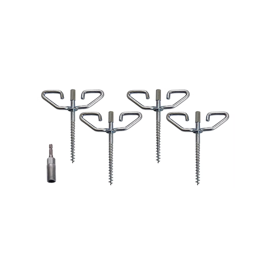 Trophy Angler RAZR-BACK Power-Drill Ice Anchor 4-pk Kit taanchorkit