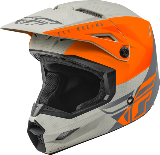 Fly Kinetic Straight Edge Helmet Matte Orange-Grey