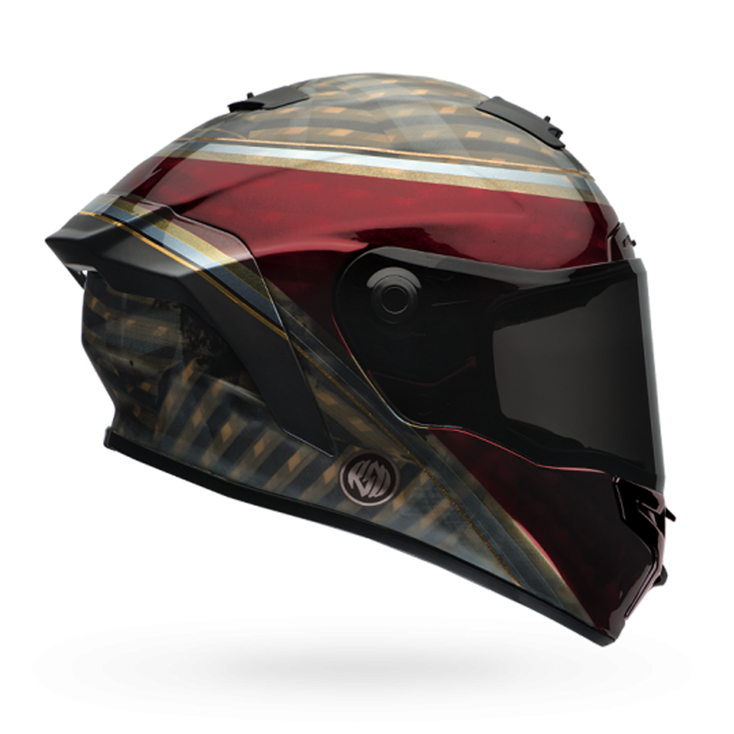 BELL STAR HELMET - RED BLAST Side View