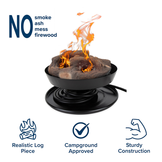 Camco Olympian Big Red Portable Propane Campfire firecamco
