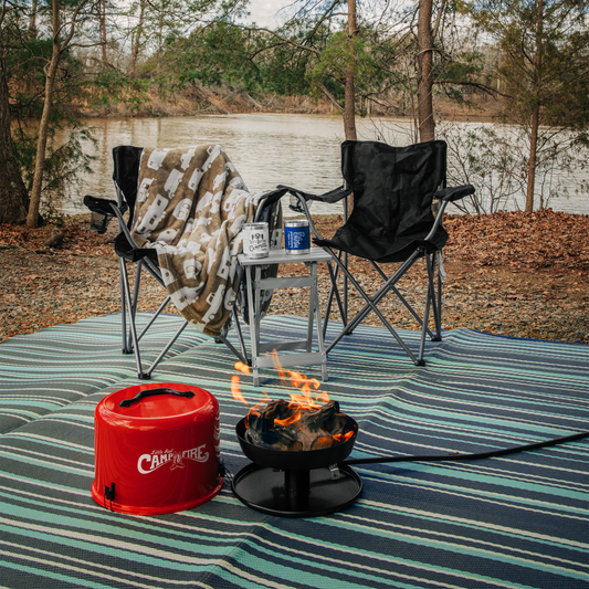 Camco Outdoor Mat Stripe 9 ft x 12 ft bluestripemat