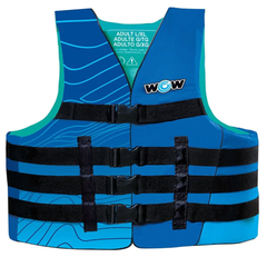 WOW Sports VIS-WAVE Adult Life Vest bluevest
