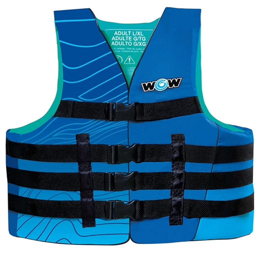 WOW Sports VIS-WAVE Adult Life Vest bluevest