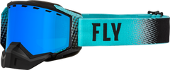 [Color:::BLACK - AQUA /  Sky Blue Mirror - Smoke Lens] Fly Zone Snow Goggles