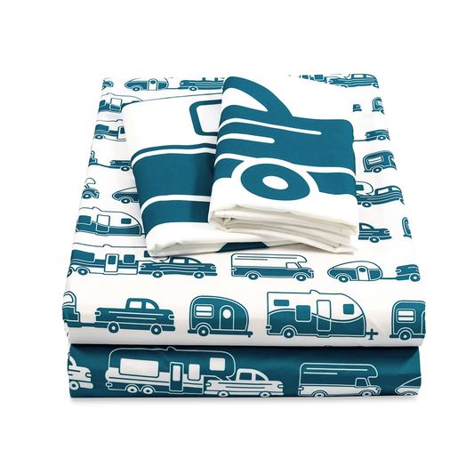 Camco Life is Better at the Campsite RV Sheet Set Short Queen camcoqueensheet