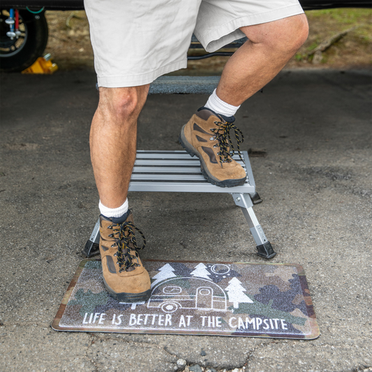 Camco Adjustable Height Aluminum Platform Step camcostep2