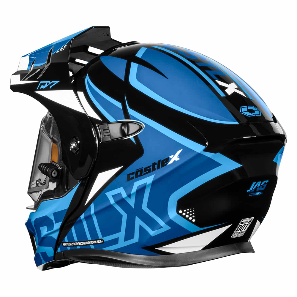 Castle X CX950 V2 Jag Electric Shield Modular Helmet – Up North Sports Castle X CX950 V2 Jag Electric Shield Modular Helmet – Up North Sports