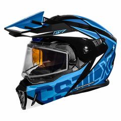 [Color:::Process Blue / Black / White] Castle X CX950 V2 Jag Dual Lens Modular Helmet