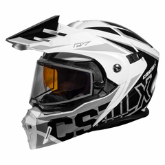 [Color:::White / Black / Silver] Castle X CX950 V2 Jag Dual Lens Modular Helmet