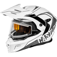 [Color:::White-Charcoal] Castle X CX950 V2 Wake Modular Dual-Sport Helmet W/Electric Lens Shield