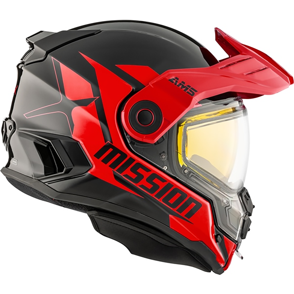 ak motorcycle helmets CKX Mission AMS Fiberglass Alaska Helmet With Dual Lens Shield