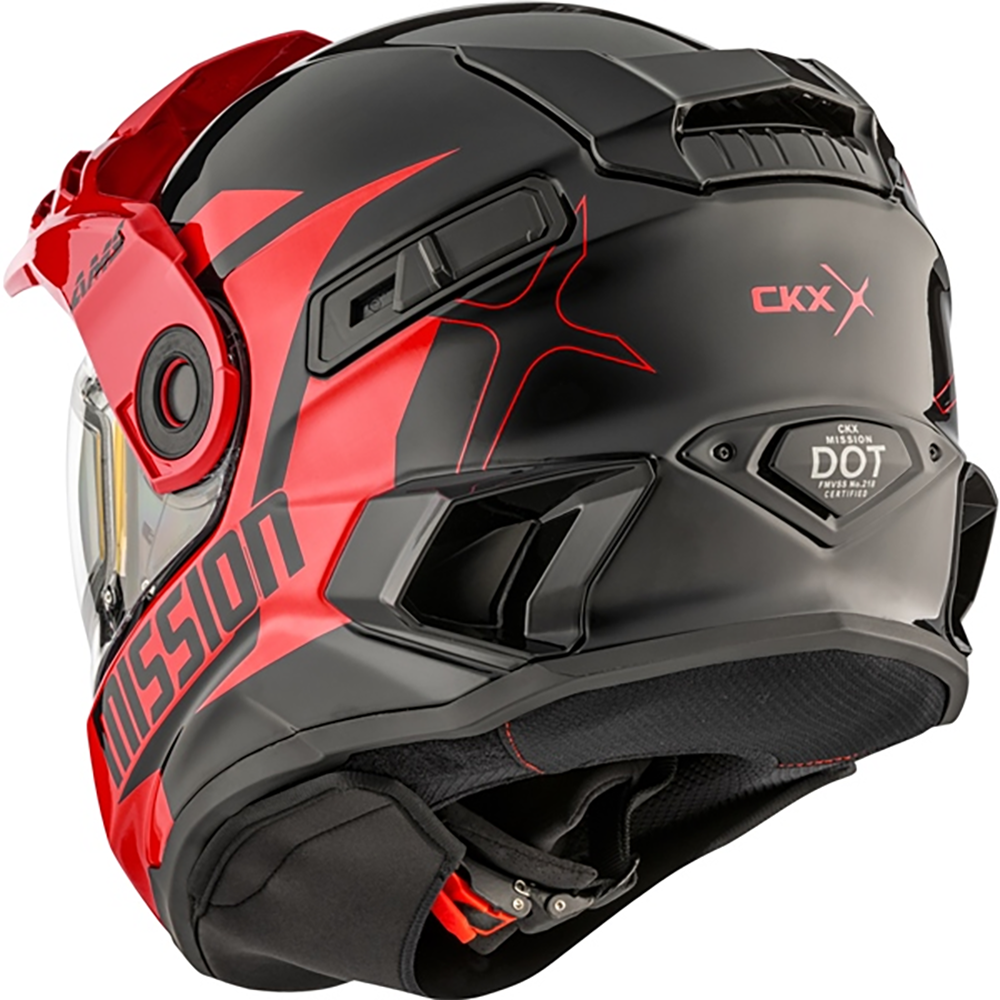 ak motorcycle helmets CKX Mission AMS Fiberglass Alaska Helmet With Dual Lens Shield