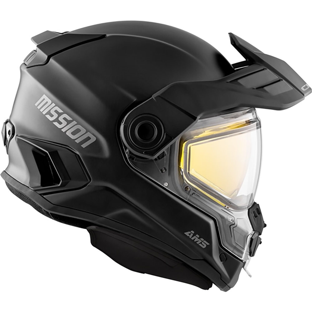CKX Mission Carbon Free Face Snowmobile Helmet Matte Black / 4XL