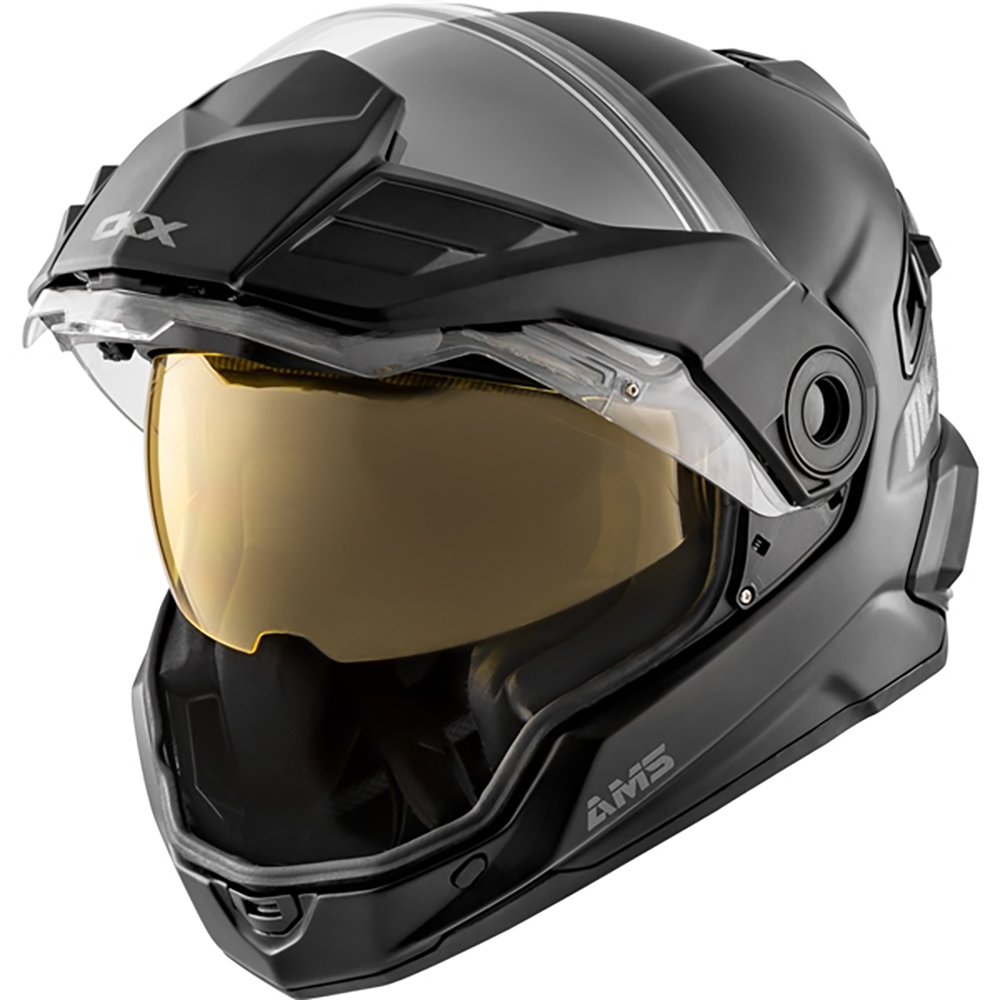 CKX Mission Carbon Free Face Snowmobile Helmet Matte Black / 4XL