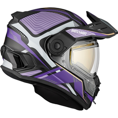 [Color:::Twilight Matte] CKX Mission AMS Fiberglass Dual Sport Verve Helmet w/ Double Shield