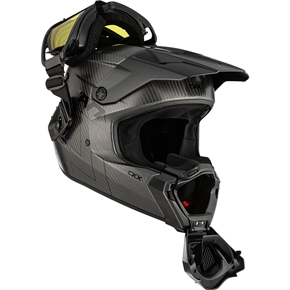 cms gtrs carbon dna motorcycle helmet CKX Titan AMS Helmet, Electric / Matte Black / 2XL