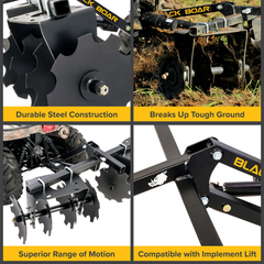 Camco Black Boar ATV Disc Harrow Implement disc