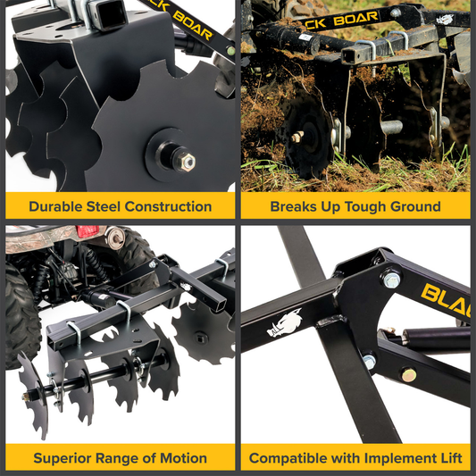Camco Black Boar ATV Disc Harrow Implement disc