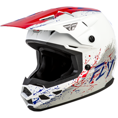 [Color:::Red / White / Blue] FLY Racing Youth Kinetic Drip Helmet