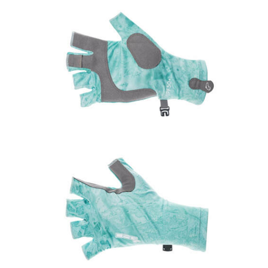 DSG Katrina Fishing Gloves - Realtree/Aqua Realtree Aqua