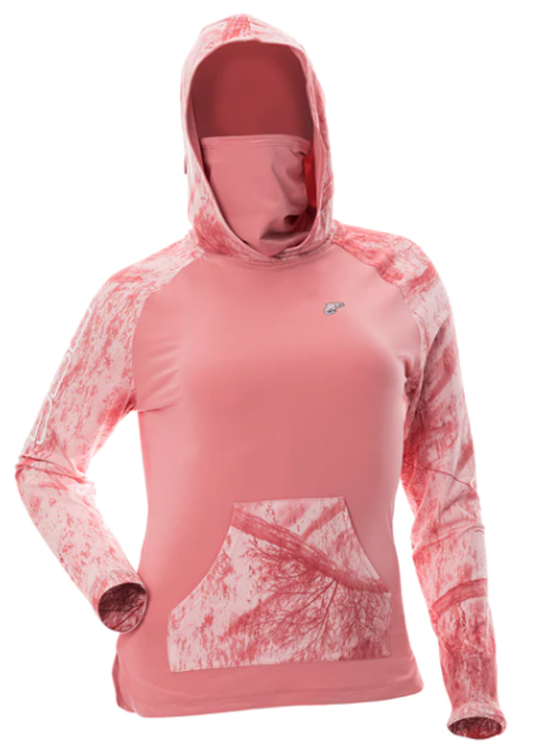 DSG Nora UPF Fishing Hooded Shirt - Salmon Salmon