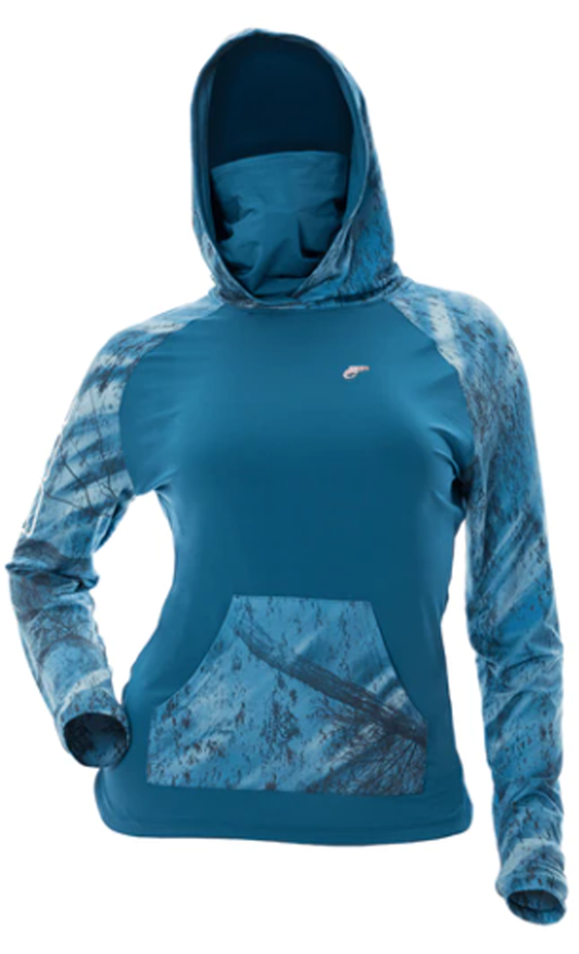 DSG Nora UPF Fishing Hooded Shirt - Navy