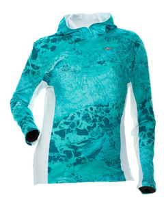 DSG Fishing Wave Aqua Shirt - UPF 50