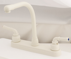 Empire Brass Company 8" Gooseneck Spout Deck Faucet - Biscuit - U-YBB800RSB