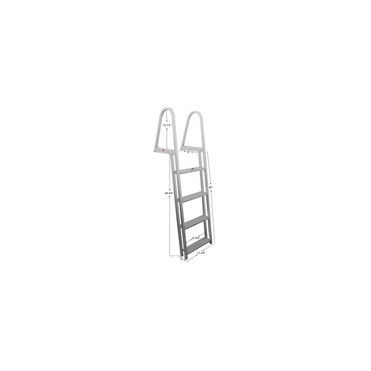 Extreme Max Aluminum Pontoon Dock Ladder - 4 Step