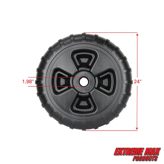 Extreme Max Heavy-Duty Plastic Roll-In Dock/Boat Lift Wheel - 24" - 3005.3729