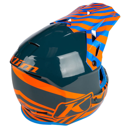 KLIM F3 Carbon Off-Road Helmet - Illusion Striking Petrol