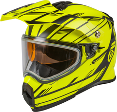 [Color:::Hi Vis / Black] Gmax AT-21S Epic Adventure Dual Sport Helmet w/Dual Lens Shield