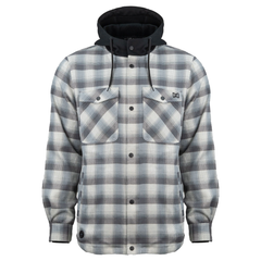 [Color:::Gray] Fieldsheer - Mobile Warming Heated Flannel Hoodie Jacket