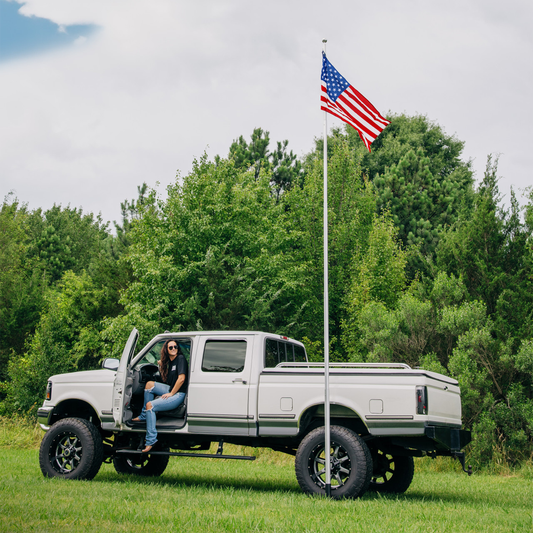 Camco 20 ft Telescoping Flagpole Kit usaflagstand