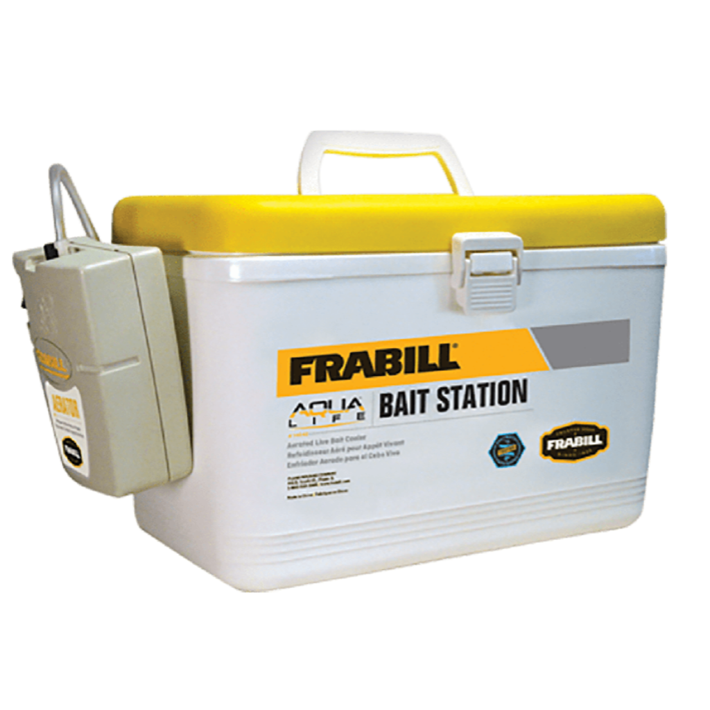 frabil tackle boxes Frabill Bait Box W/ Aerator – Up North Sports antique fishing net with Includes aerator hose and Color:#01 Hama Night shock absorbant