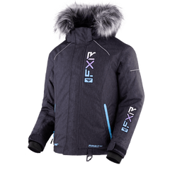 [Color:::Black Heather / Sky-Lilac Fade] FXR Child Fresh Jacket